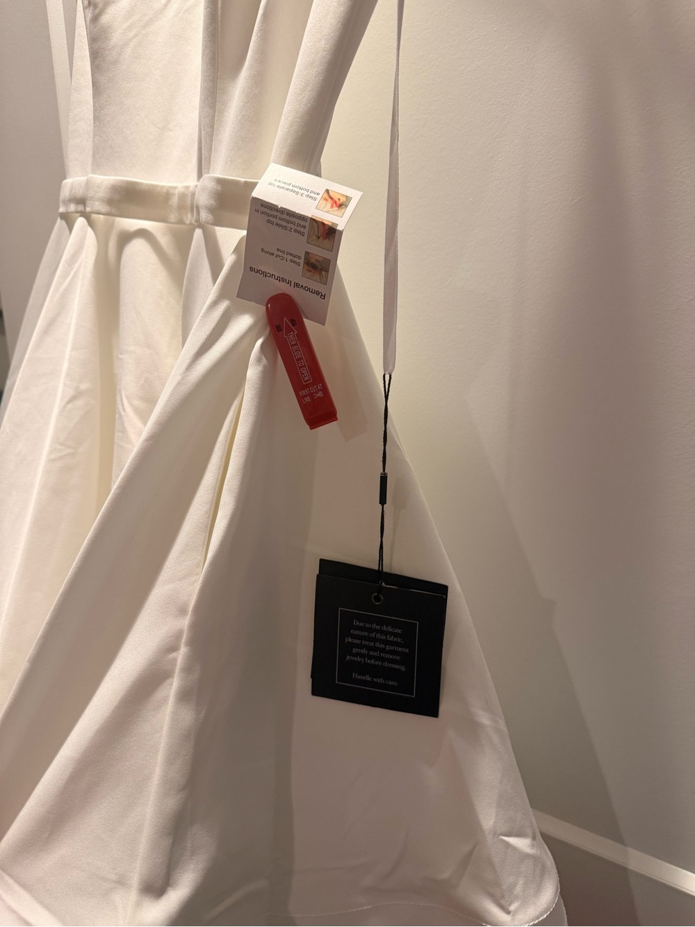White Spaghetti-Strap Fit & Flare Mini Dress - Picture 3 of 5